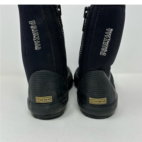 Scuba Max Titanium Black Dive Boot Reef Track 6.0MM Sz 7 Side Zip M7 - Picture 3 of 6